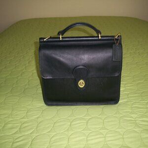 Vintage Coach Willis Dark Blue Top Handle/Crossbody Bag 9927